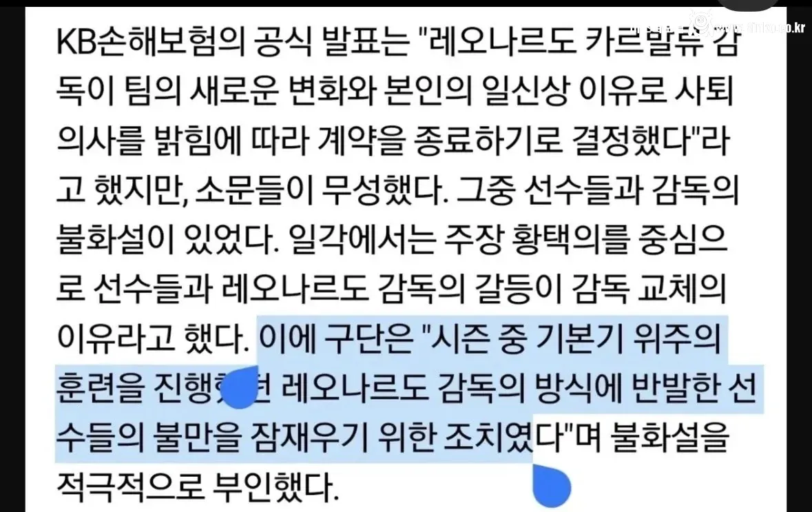 프로 남자배구 kb손해보험 외국인 감독이 나간이유ㄷㄷ