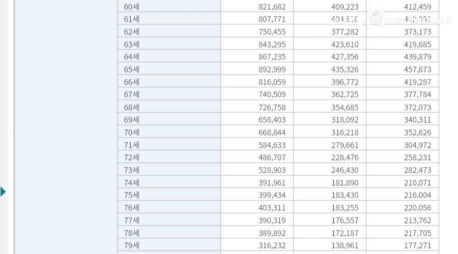 2026년 1월 연령대별인구