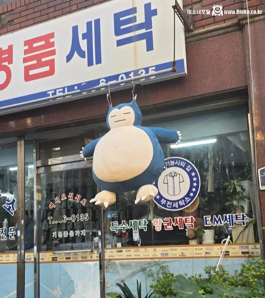 세탁소에 맡겨진 잠만보