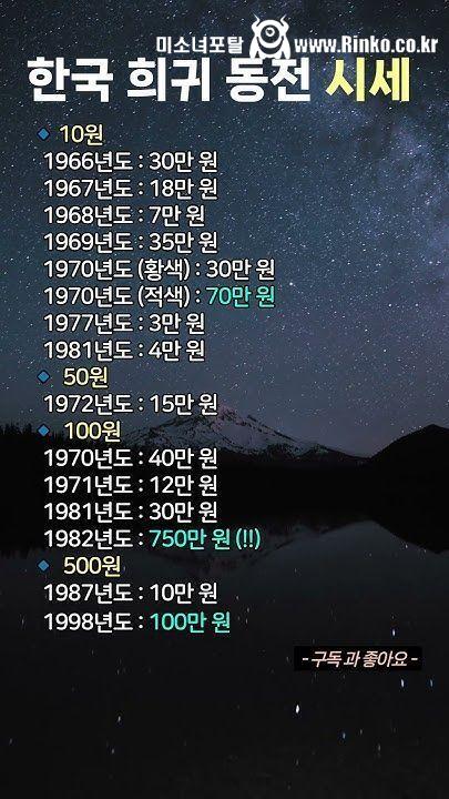 한국 희귀 동전 시세