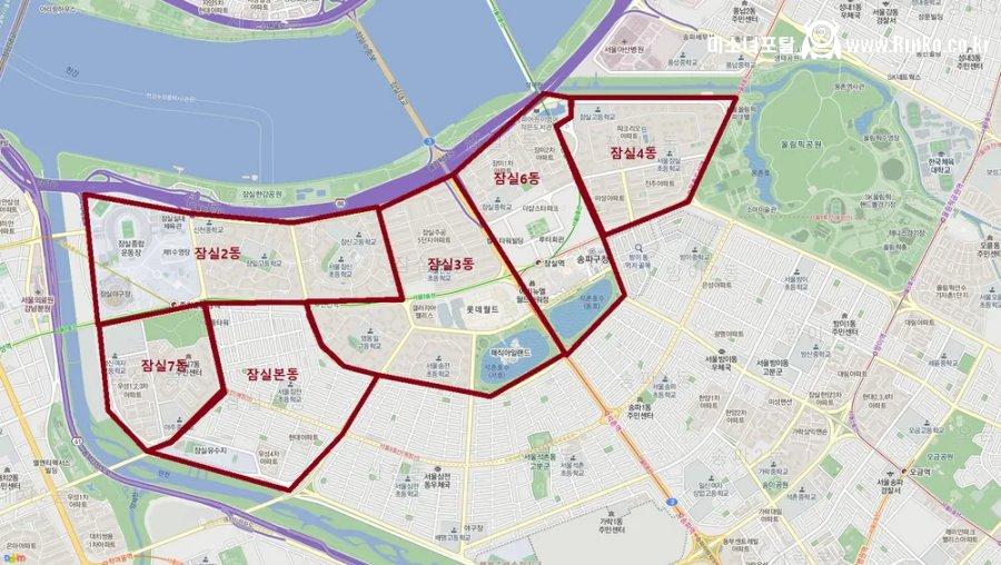 잠실이 서울 유일한 8각형 동네