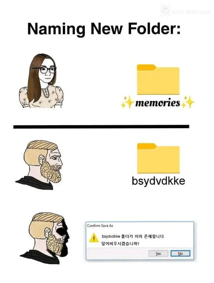 남녀가 폴더 이름짓는법