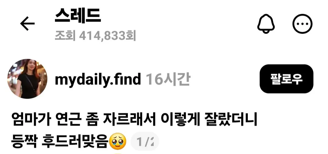 연근 잘랐다가 엄마에게 등짝 맞은 이유