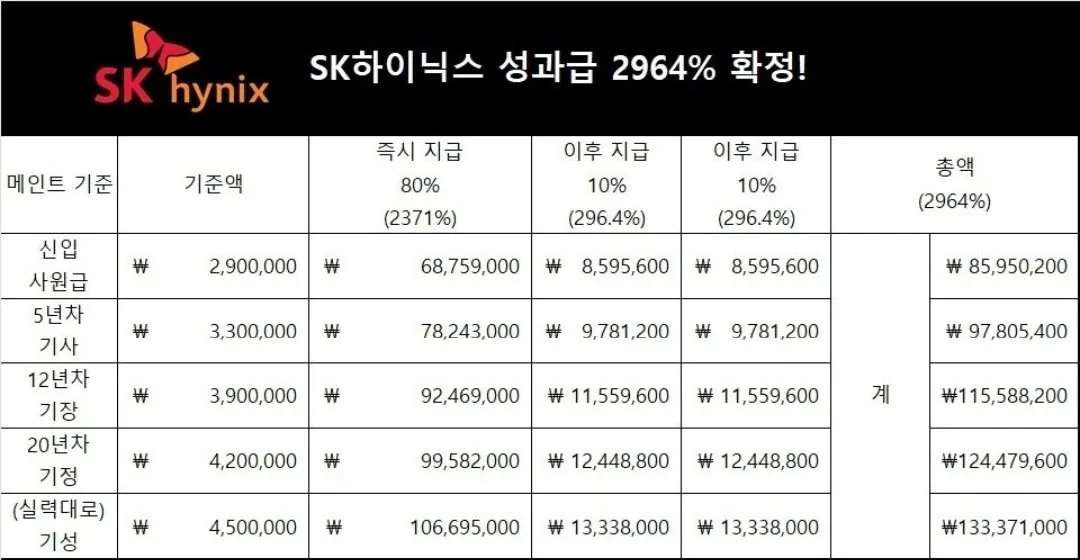 SK 하이닉스  현장직 채용전형과 서류 합격 스팩