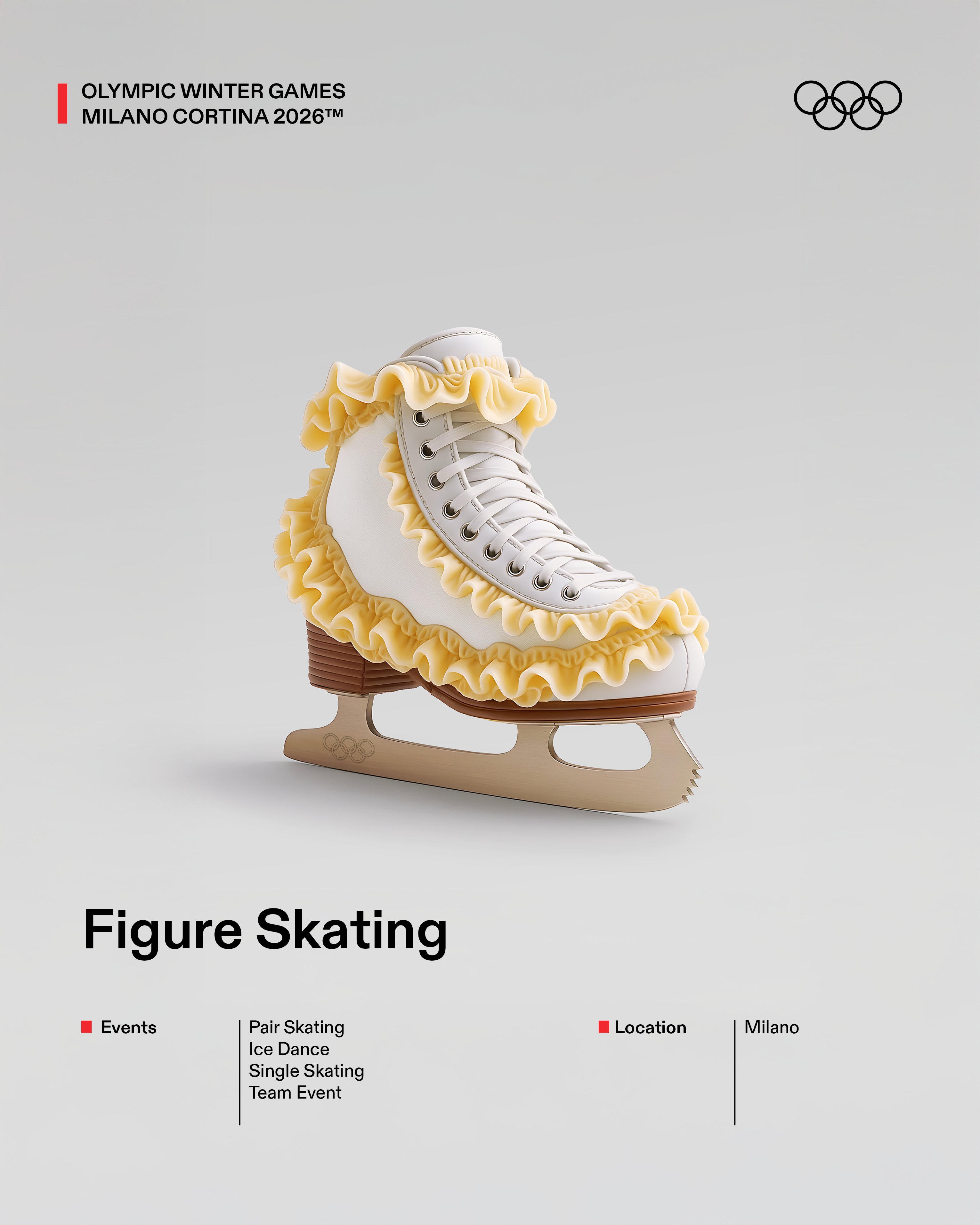 감다살이라는 밀라노 동계 올림픽 포스터