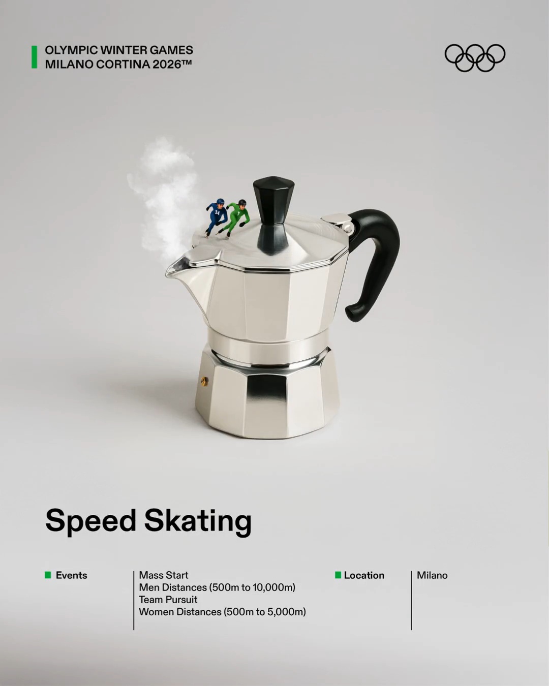 감다살이라는 밀라노 동계 올림픽 포스터