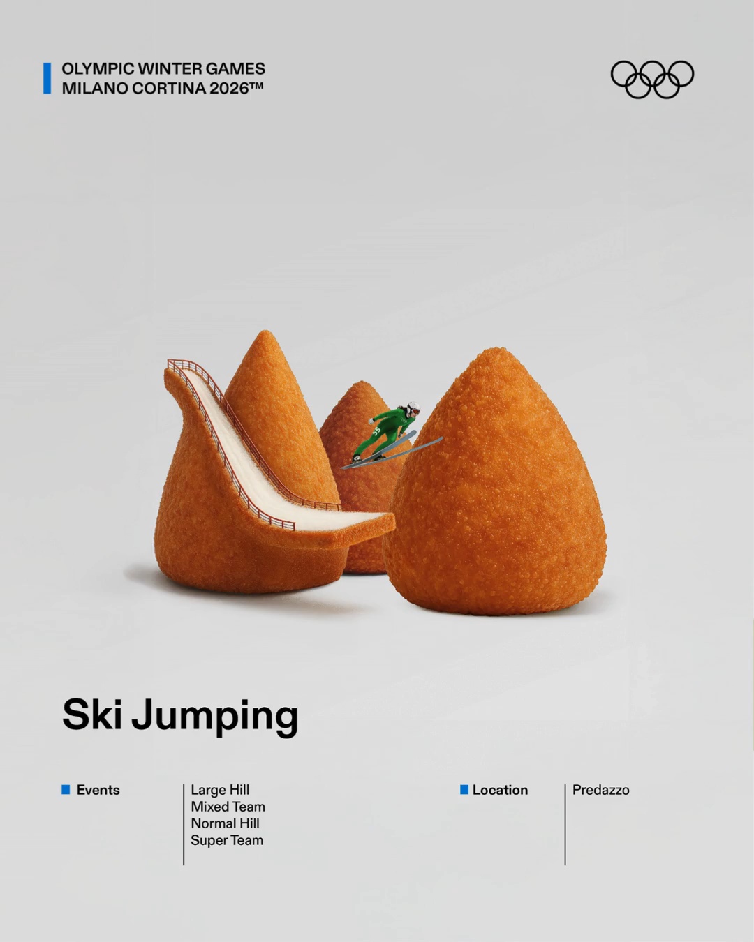 감다살이라는 밀라노 동계 올림픽 포스터