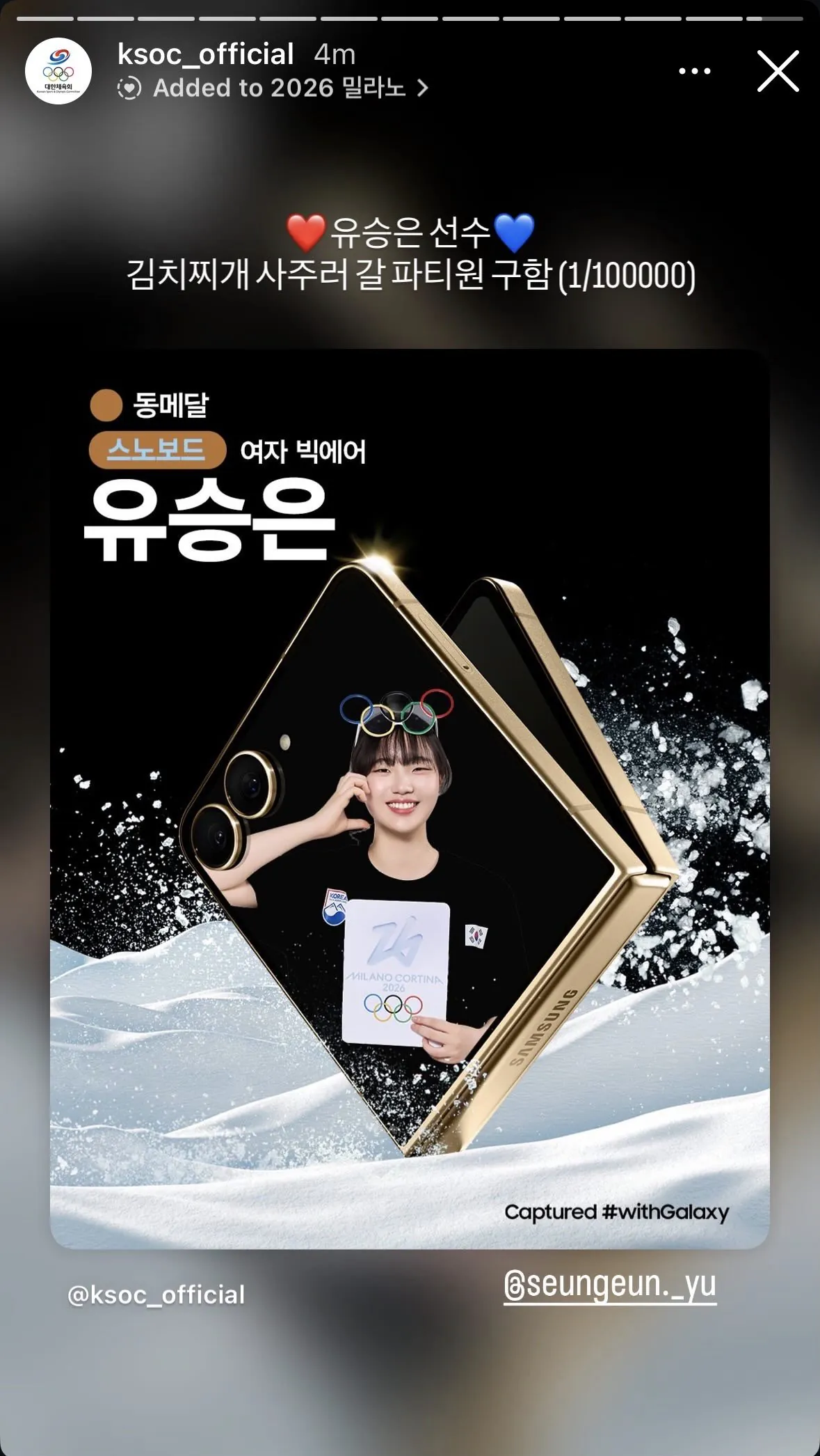 파티원 구한다는 대한체육회 인스타