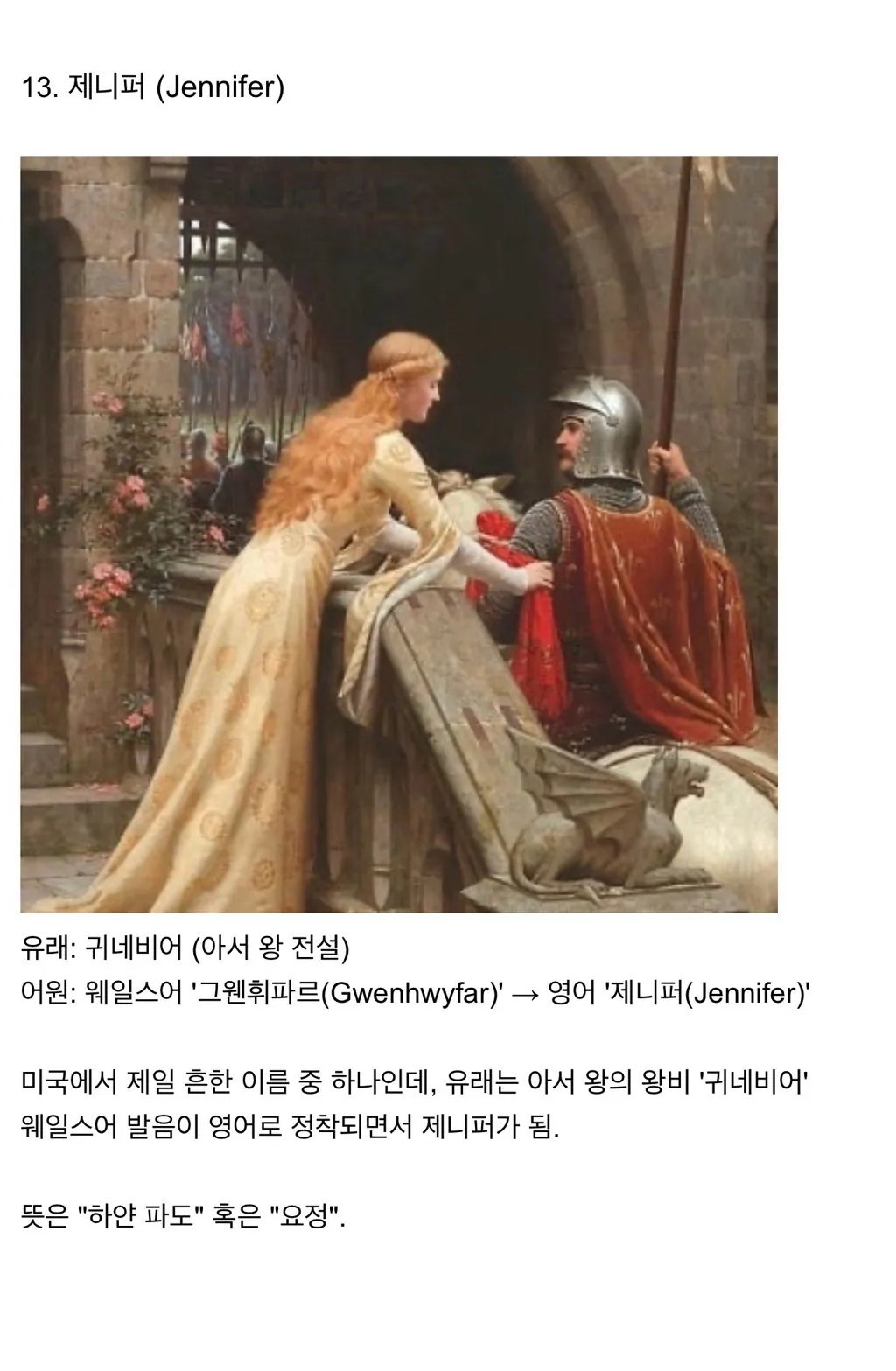 자주 보이는 영어 이름의 유래