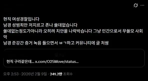 현재 ㅈ됐다는 여경 사칭한 사람 근황