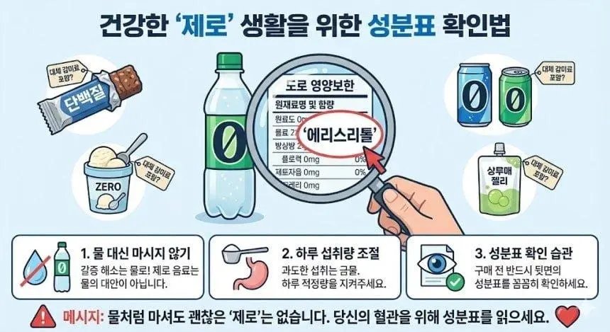 제로 음료 물처럼 마시면 ㅈ됨