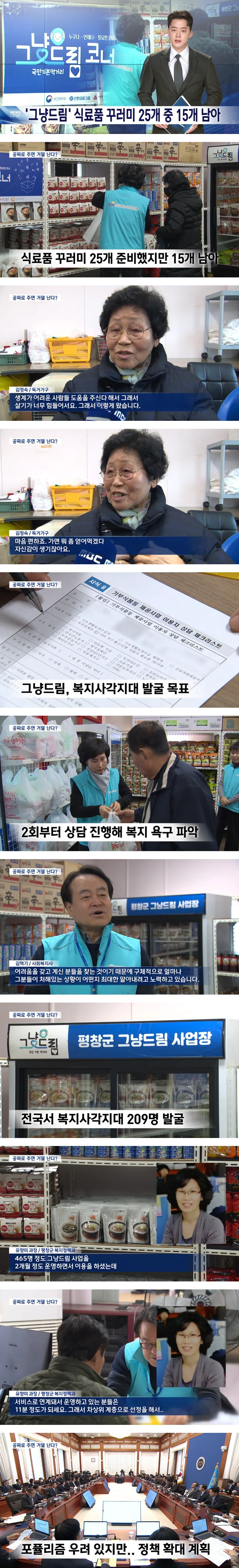 보건복지부에서 운영중인 ‘그냥 주는 사업’