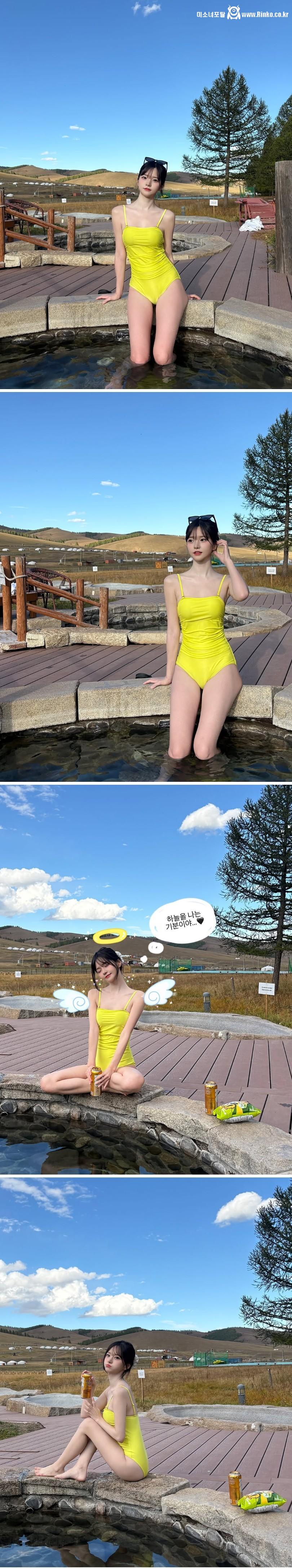 몽골에 있는 박민정 수영복 인스타 1