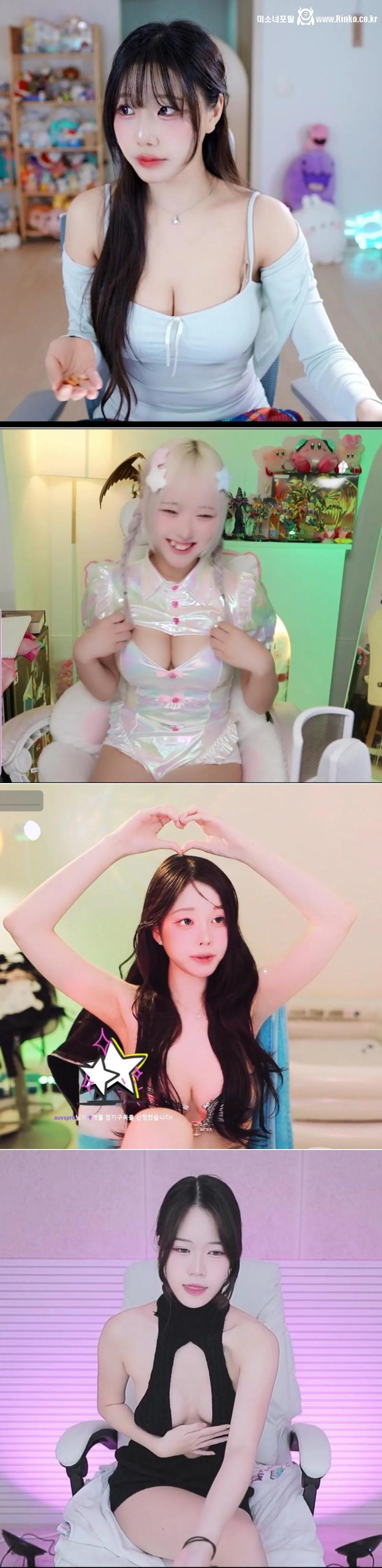 치지직에서 가슴 좀 크다는 여캠들 모음 1