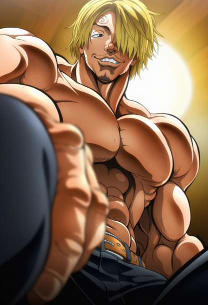 바키 그림체로 만든 원피스 캐릭터