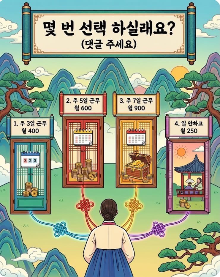 이중에서 몇 번 선택 하실래요?