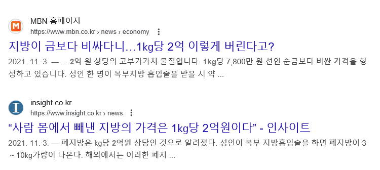 의외로 비싼 신체 부위 ㄷㄷ