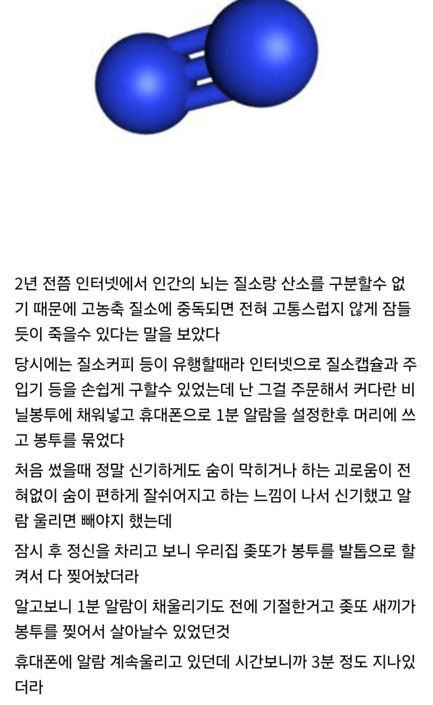 위험한 실험을 한 디시인 썰 ㅎㄷㄷ