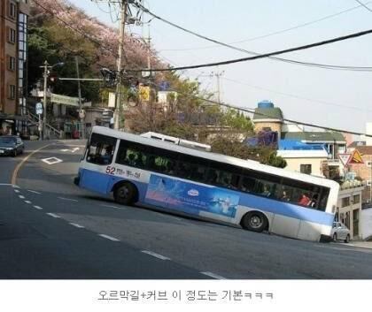 버스 기사님들 대단하다고 느낀 곳