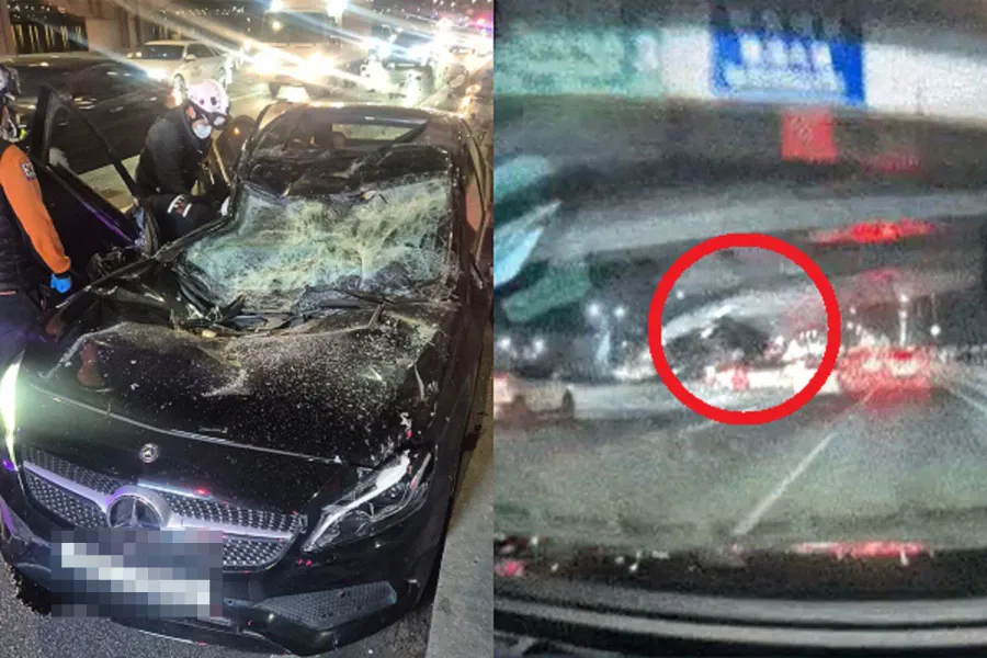 반포대교 스팀팩 포르쉐 사고영상 ㄷㄷ