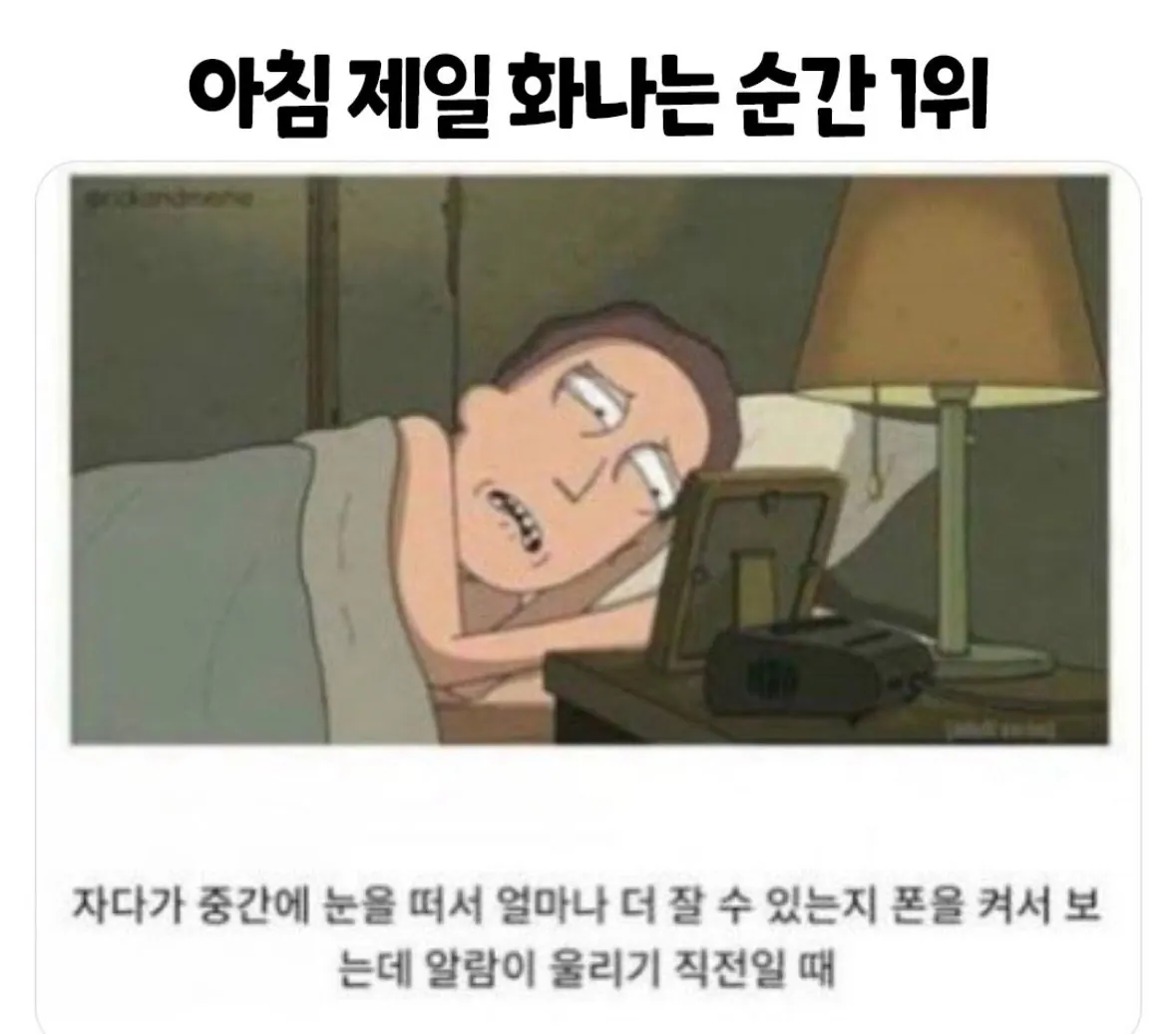 아침에 제일 화나는 순간 甲