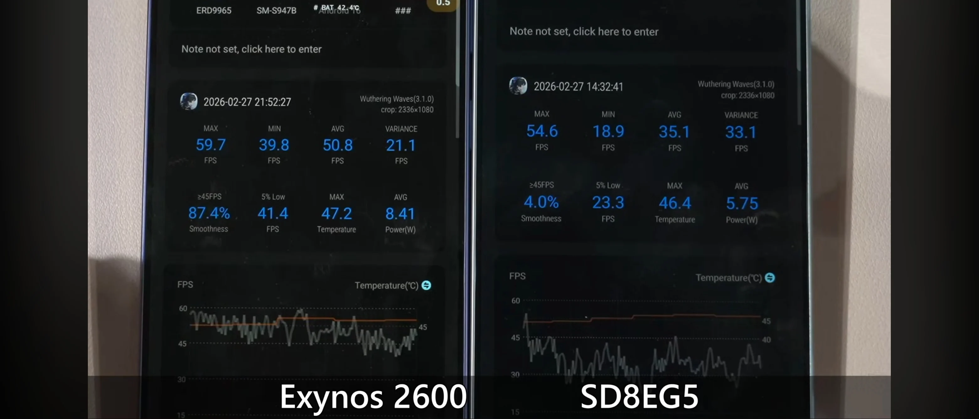 현재 갤럭시 S26 엑시노스 벤치 이상 현상