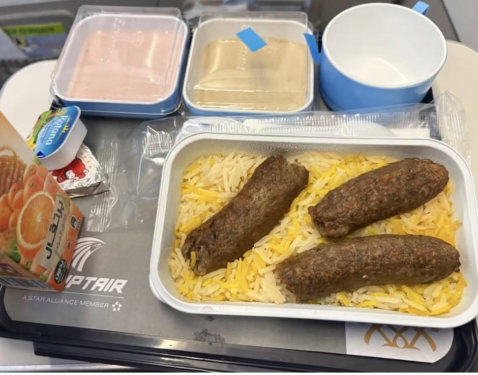 이집트 항공 기내식이라고 함