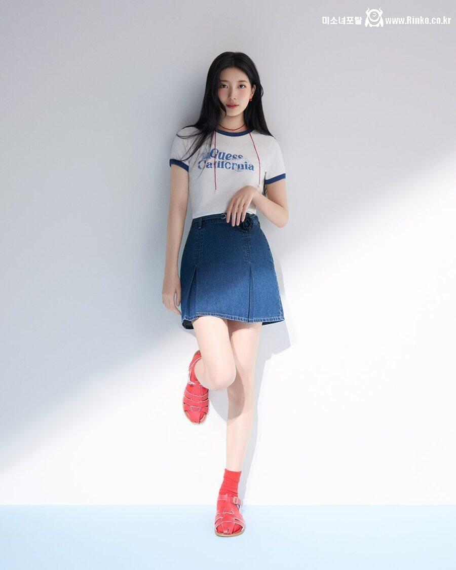 10년 째 게스 모델 재계약한 수지 봄 화보 7